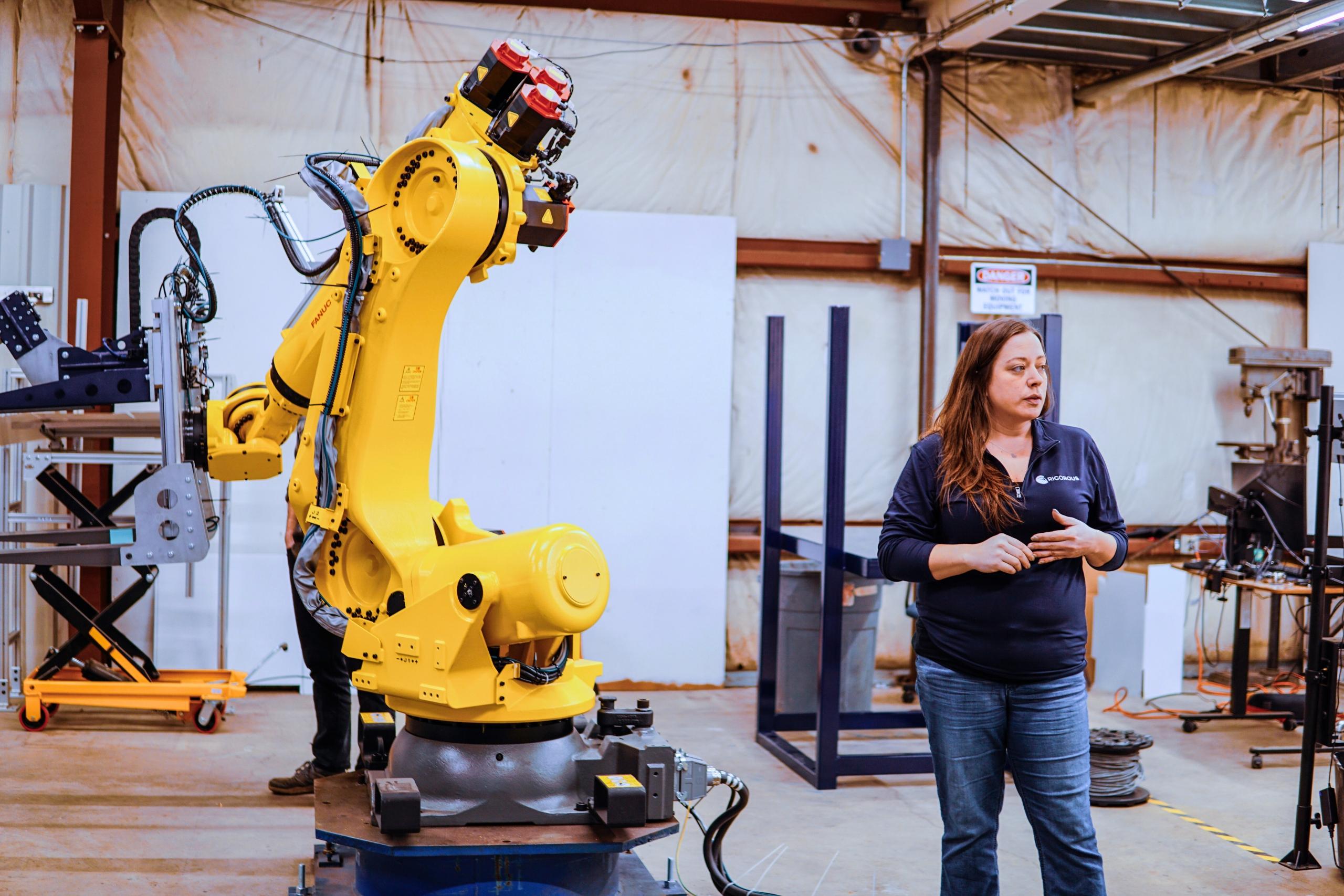 Our Director or Product helping build Fanuc robot.